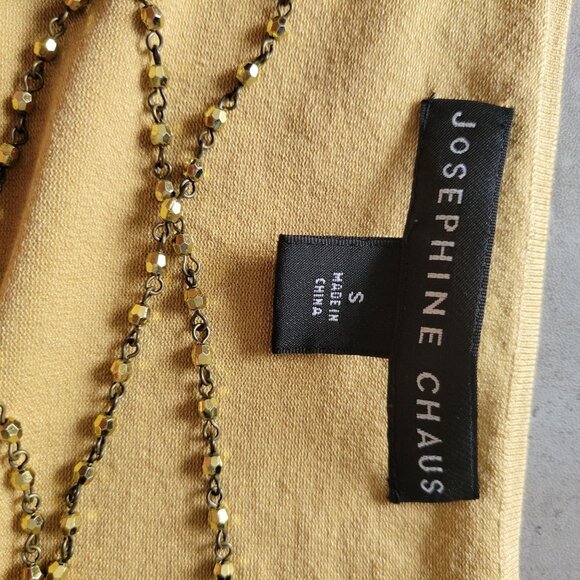 Josephine Chaus Womens Silk Blend V-Neck Pullover Sweater With Beaded Accent - S - Picture 4 of 5